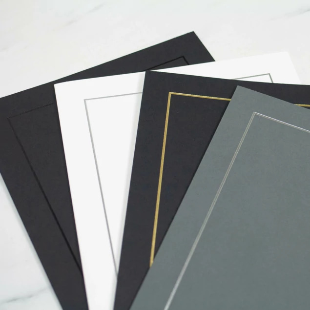 black slate white certificate holder with corner tuck Black Gold TAP Whitney Certificate Holder 85x11