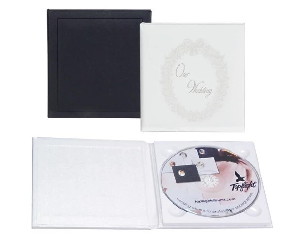 White/pearl Our Wedding embossed TAP Single CD Album.