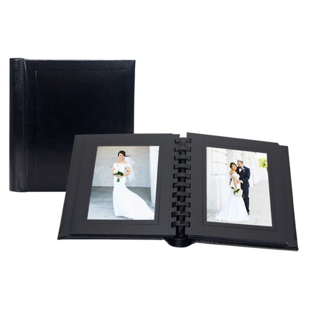 Black slip-in portrait folder • 4x6, 5x7, 8x10