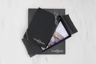LUXE FABRIC COMBO ( USB + 4X6 PRINTS) BOX : Photo Packaging for